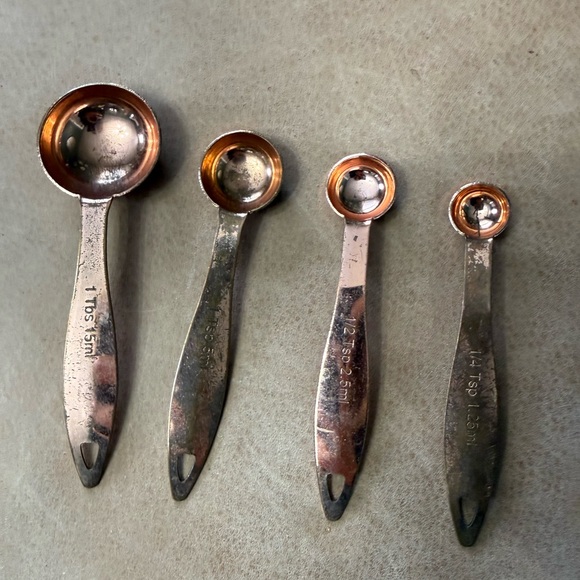 4Pc Giadzy Copper Plate Measuring Spoons - Picture 2 of 8